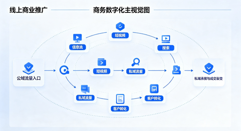 咸阳线上商业推广怎么做？全域流量闭环搭建与低成本转化实战指南